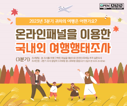 2023년 3분기 온라인패널을 이용한 국내외 여행행태조사